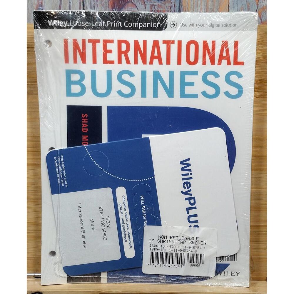 International Business Loose-Leaf Print Companion with WileyPLUS Access